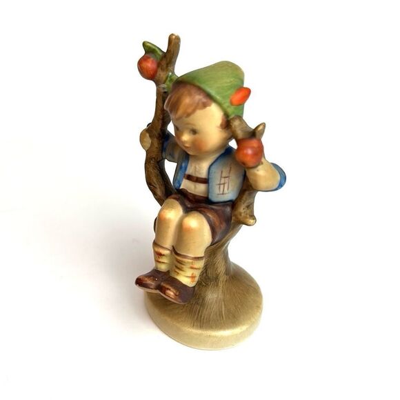 Vintage Goebel Hummel Apple Tree Boy 142 3/0 Porcelain Figurine 4" West Germany - Picture 2 of 9